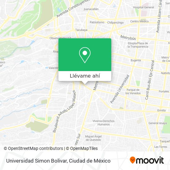 Mapa de Universidad Simon Bolivar