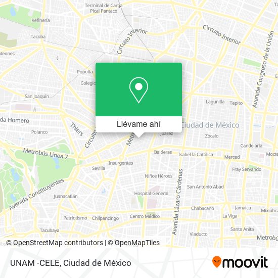 Mapa de UNAM -CELE