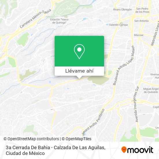 Cómo llegar a 3a Cerrada De Bahia - Calzada De Las Aguilas en Huixquilucan  en Autobús o Metro?