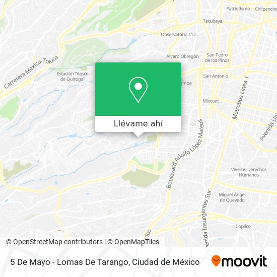 Mapa de 5 De Mayo - Lomas De Tarango