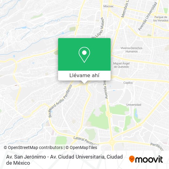 Mapa de Av. San Jerónimo - Av. Ciudad Universitaria