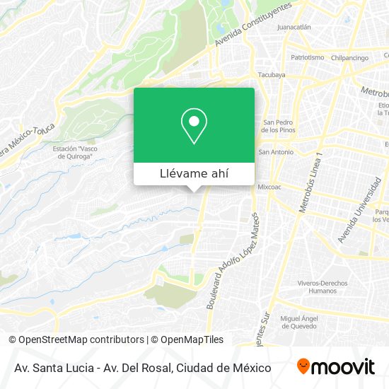 Mapa de Av. Santa Lucia - Av. Del Rosal