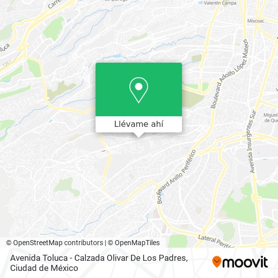 Mapa de Avenida Toluca - Calzada Olivar De Los Padres