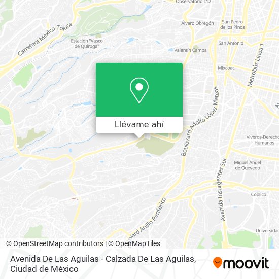 Cómo llegar a Avenida De Las Aguilas - Calzada De Las Aguilas en  Huixquilucan en Autobús o Metro?