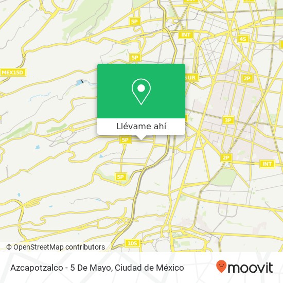 Mapa de Azcapotzalco - 5 De Mayo