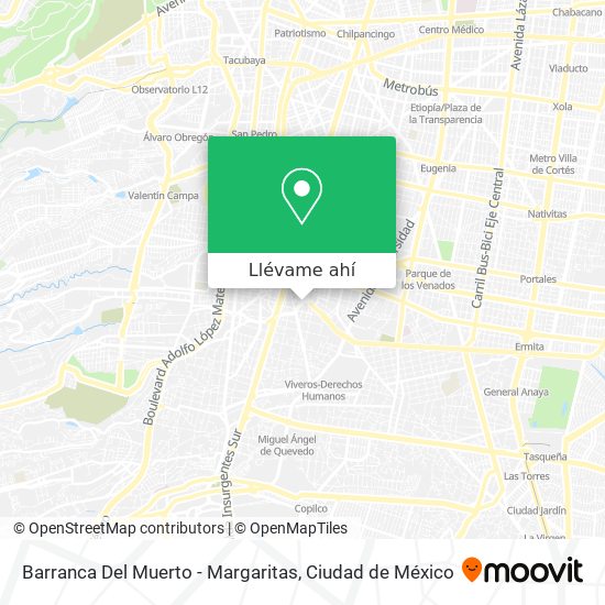 Mapa de Barranca Del Muerto - Margaritas