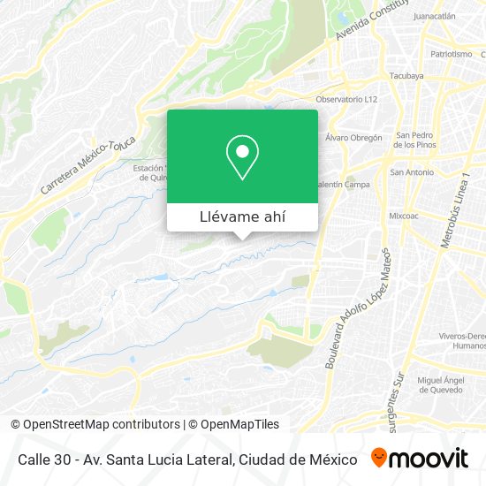Mapa de Calle 30 - Av. Santa Lucia Lateral