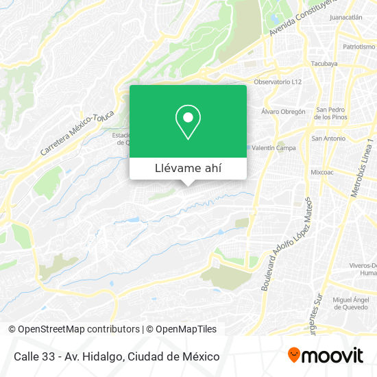 Mapa de Calle 33 - Av. Hidalgo