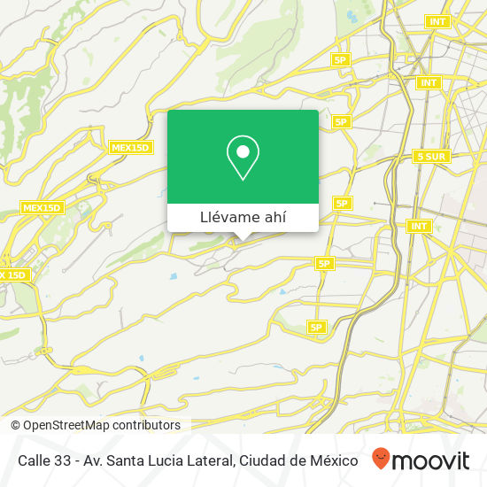 Mapa de Calle 33 - Av. Santa Lucia Lateral