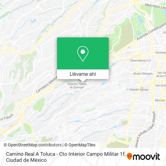 Mapa de Camino Real A Toluca - Cto Interior Campo Militar 1f