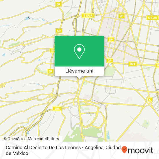 Mapa de Camino Al Desierto De Los Leones - Angelina