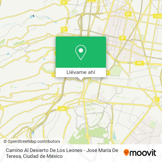 Mapa de Camino Al Desierto De Los Leones - José María De Teresa
