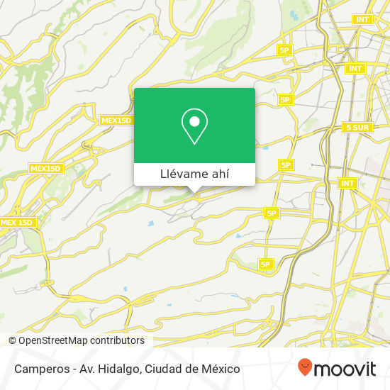 Mapa de Camperos - Av. Hidalgo