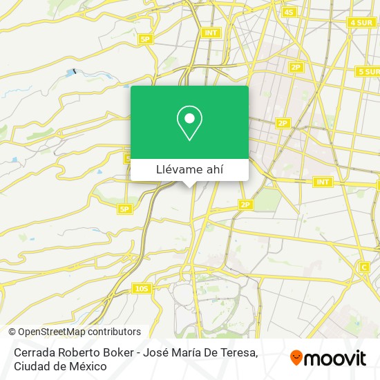 Mapa de Cerrada Roberto Boker - José María De Teresa
