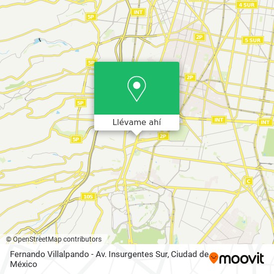 Mapa de Fernando Villalpando - Av. Insurgentes Sur
