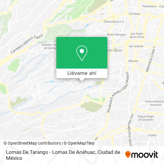 Cómo llegar a Lomas De Tarango - Lomas De Anáhuac en Huixquilucan en  Autobús o Metro?