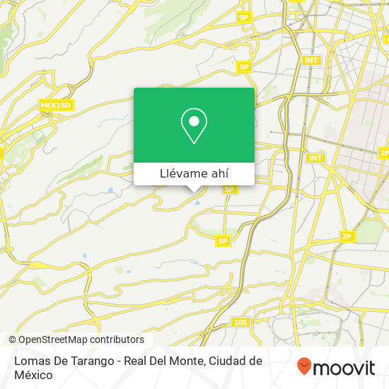 Mapa de Lomas De Tarango - Real Del Monte