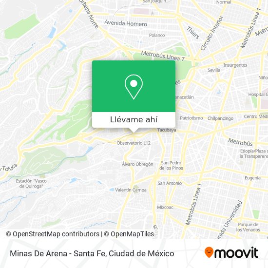 Mapa de Minas De Arena - Santa Fe