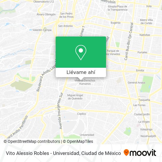 Mapa de Vito Alessio Robles - Universidad