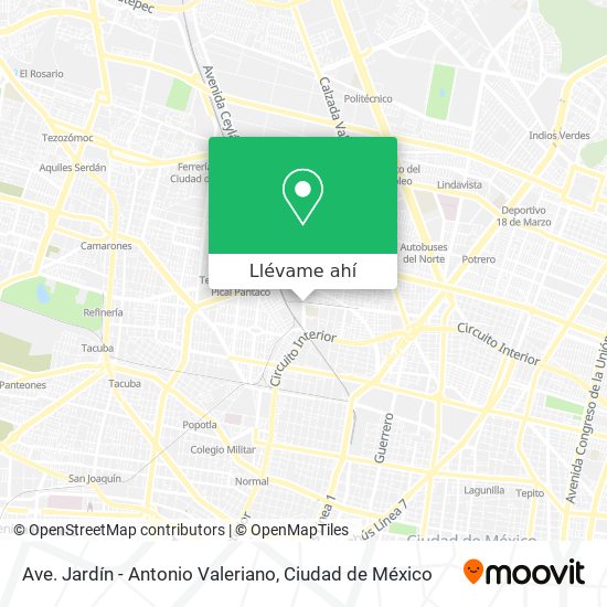 Mapa de Ave. Jardín - Antonio Valeriano