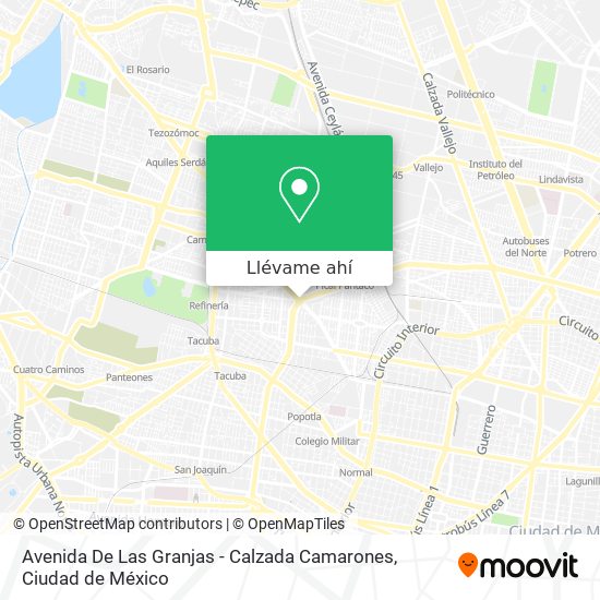 Mapa de Avenida De Las Granjas - Calzada Camarones