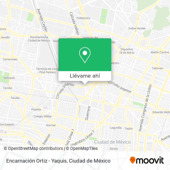 Mapa de Encarnación Ortiz - Yaquis