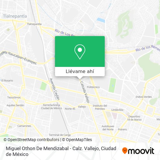 Mapa de Miguel Othon De Mendizabal - Calz. Vallejo