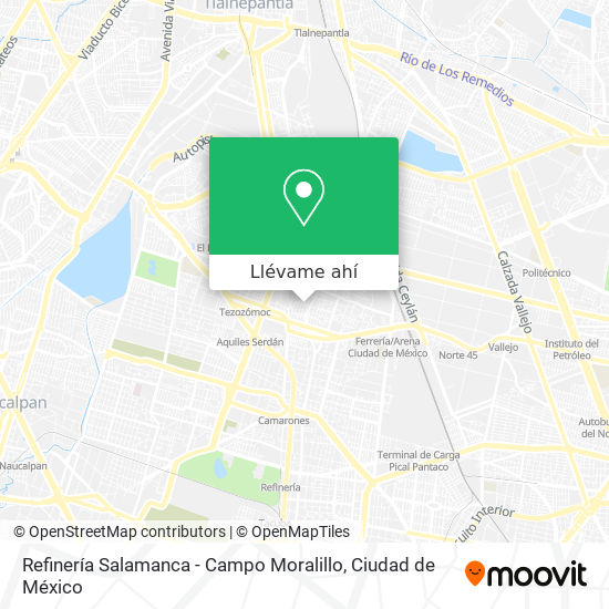 Mapa de Refinería Salamanca - Campo Moralillo