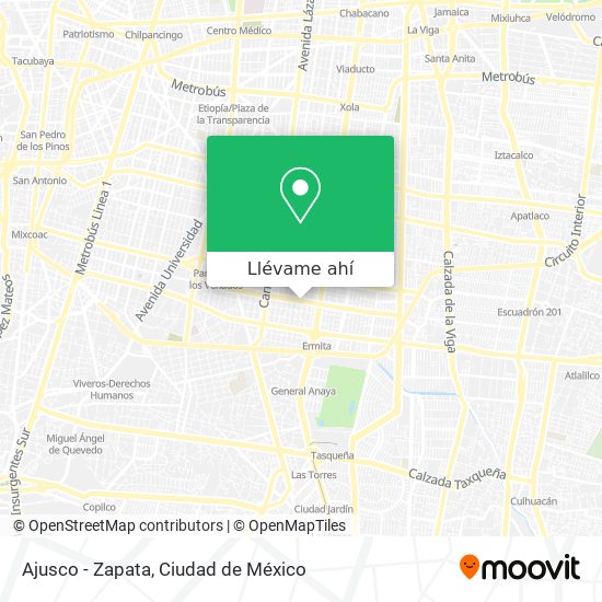 Mapa de Ajusco - Zapata