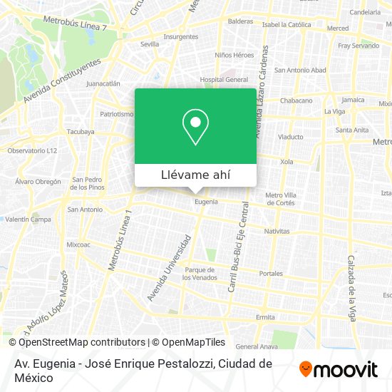 Mapa de Av. Eugenia - José Enrique Pestalozzi