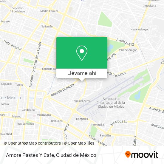 Mapa de Amore Pastes Y Cafe
