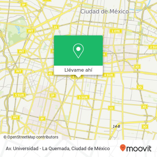 Mapa de Av. Universidad - La Quemada