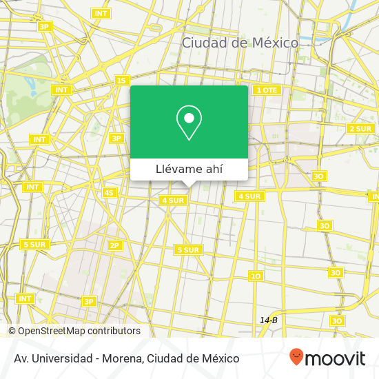 Mapa de Av. Universidad - Morena