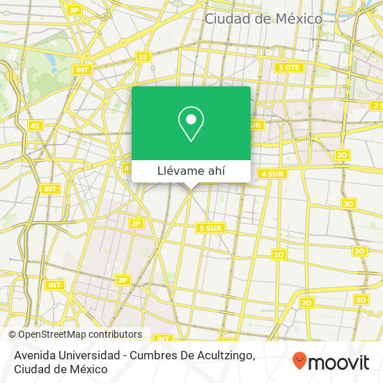 Mapa de Avenida Universidad - Cumbres De Acultzingo