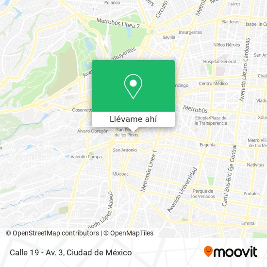 Mapa de Calle 19 - Av. 3