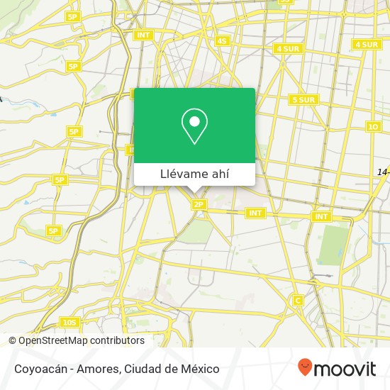 Mapa de Coyoacán - Amores