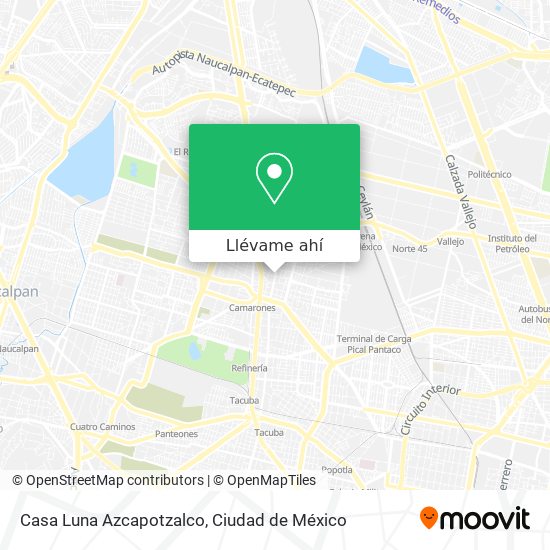 Mapa de Casa Luna Azcapotzalco