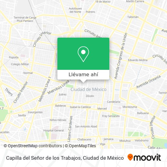 Mapa de Capilla del Señor de los Trabajos