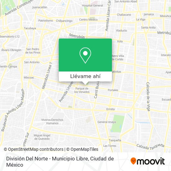 Cómo llegar a División Del Norte - Municipio Libre en Alvaro Obregón en  Autobús o Metro?