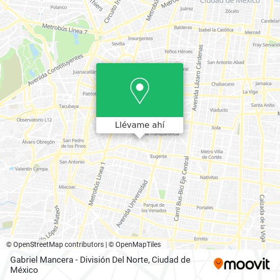 Mapa de Gabriel Mancera - División Del Norte