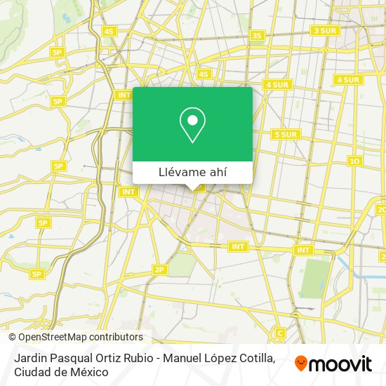 Mapa de Jardin Pasqual Ortiz Rubio - Manuel López Cotilla