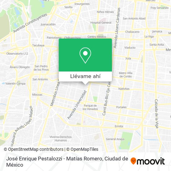 Mapa de José Enrique Pestalozzi - Matías Romero