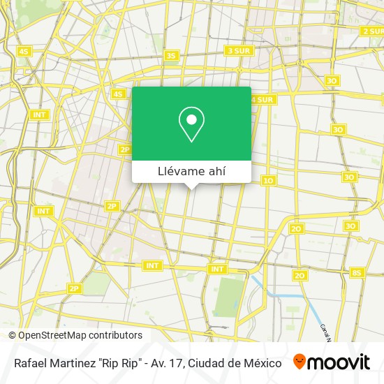 Mapa de Rafael Martinez "Rip Rip" - Av. 17