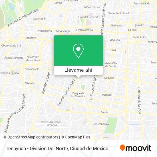 Mapa de Tenayuca - División Del Norte