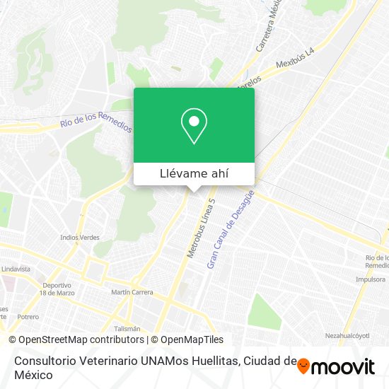 Mapa de Consultorio Veterinario UNAMos Huellitas