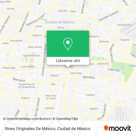 Mapa de Rines Originales De México