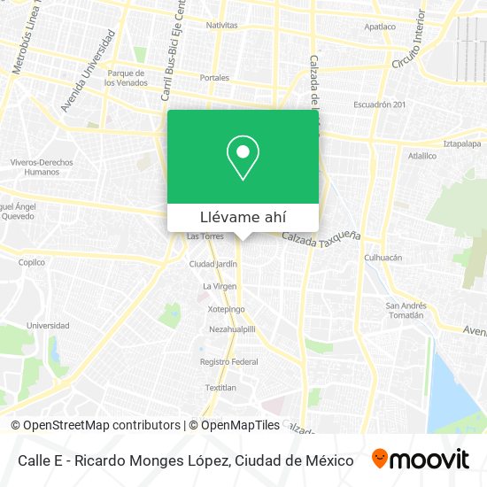 Mapa de Calle E - Ricardo Monges López