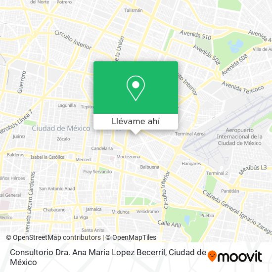 Mapa de Consultorio Dra. Ana Maria Lopez Becerril
