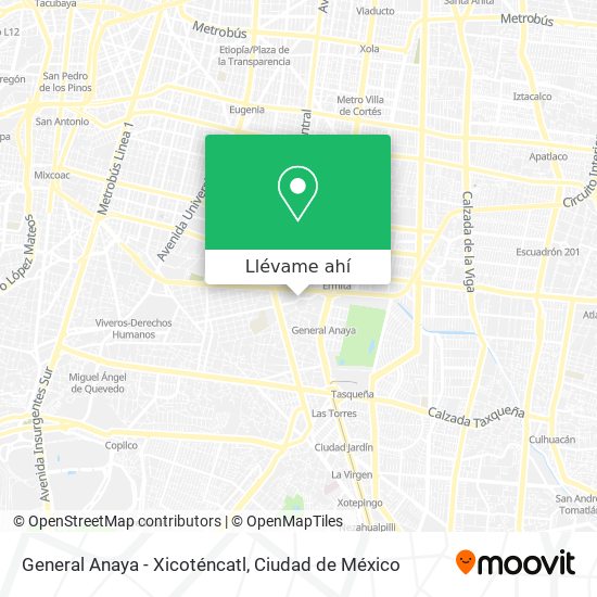 Mapa de General Anaya - Xicoténcatl