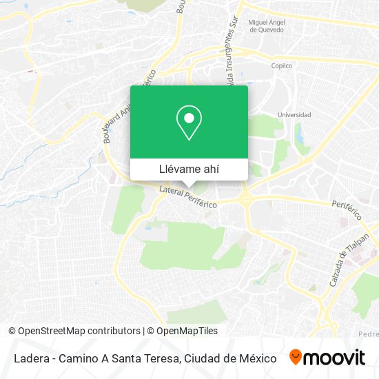 Mapa de Ladera - Camino A Santa Teresa